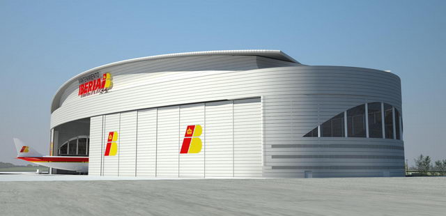 Futur hangar d'Iberia a l'aeroport del Prat (Barcelona)